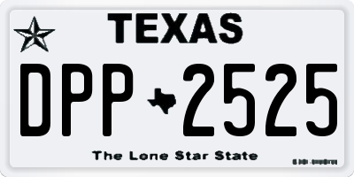 TX license plate DPP2525