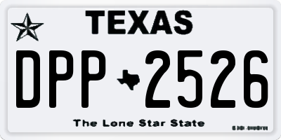 TX license plate DPP2526