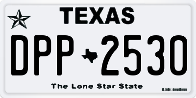 TX license plate DPP2530