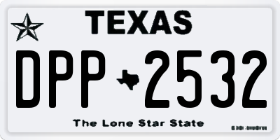 TX license plate DPP2532