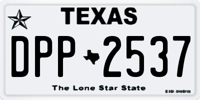 TX license plate DPP2537