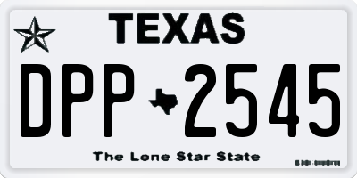 TX license plate DPP2545