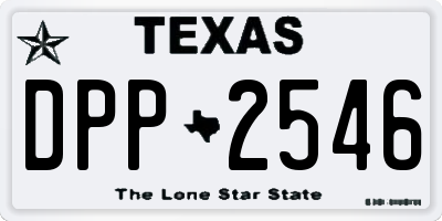 TX license plate DPP2546