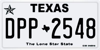 TX license plate DPP2548