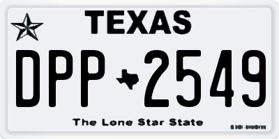 TX license plate DPP2549