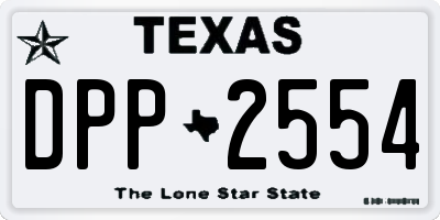 TX license plate DPP2554