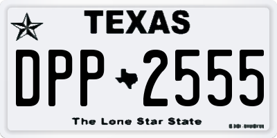 TX license plate DPP2555