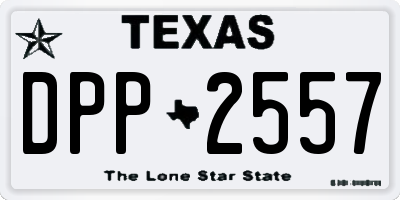 TX license plate DPP2557