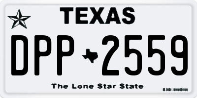 TX license plate DPP2559