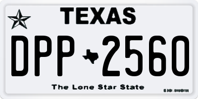 TX license plate DPP2560