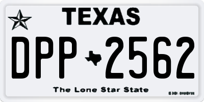 TX license plate DPP2562