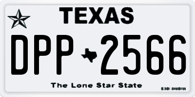 TX license plate DPP2566