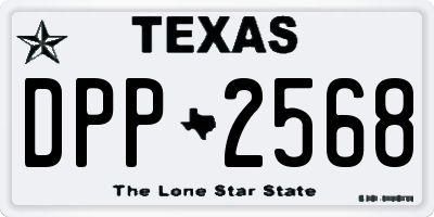 TX license plate DPP2568