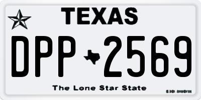 TX license plate DPP2569