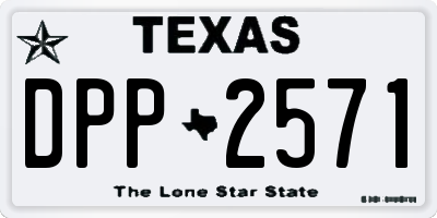 TX license plate DPP2571