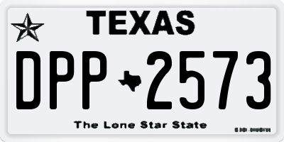 TX license plate DPP2573