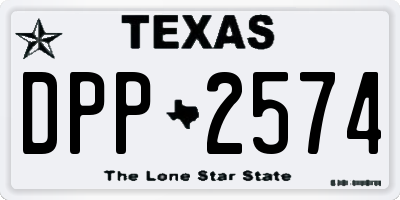 TX license plate DPP2574