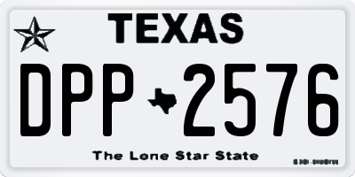 TX license plate DPP2576