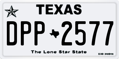 TX license plate DPP2577