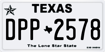 TX license plate DPP2578