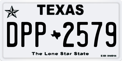 TX license plate DPP2579