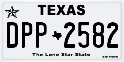 TX license plate DPP2582