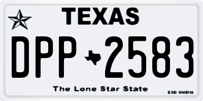 TX license plate DPP2583