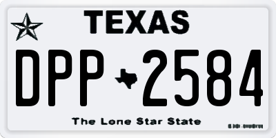 TX license plate DPP2584