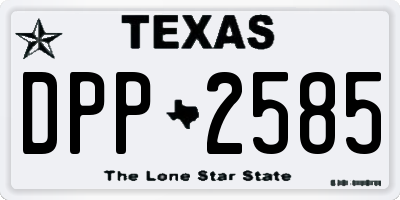 TX license plate DPP2585