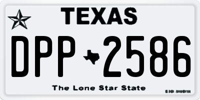 TX license plate DPP2586