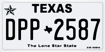 TX license plate DPP2587