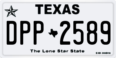 TX license plate DPP2589