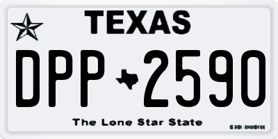 TX license plate DPP2590