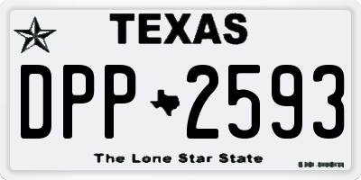 TX license plate DPP2593