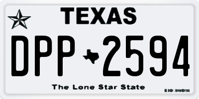 TX license plate DPP2594