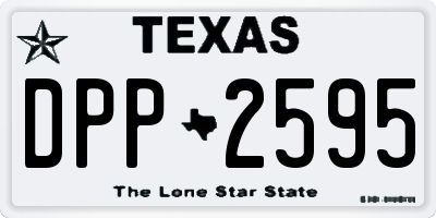 TX license plate DPP2595