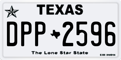 TX license plate DPP2596