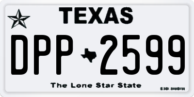 TX license plate DPP2599