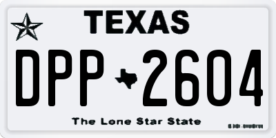 TX license plate DPP2604