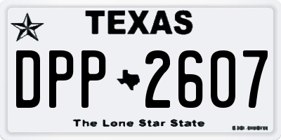 TX license plate DPP2607