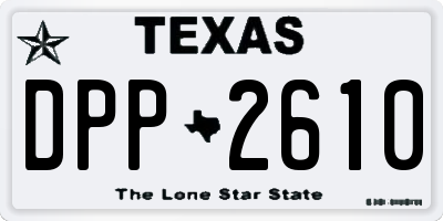 TX license plate DPP2610