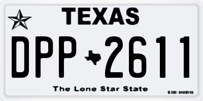 TX license plate DPP2611