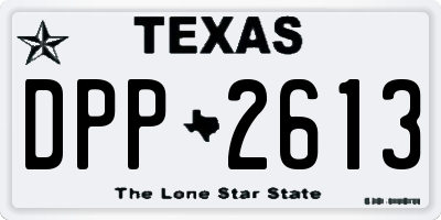 TX license plate DPP2613