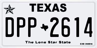 TX license plate DPP2614