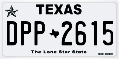 TX license plate DPP2615