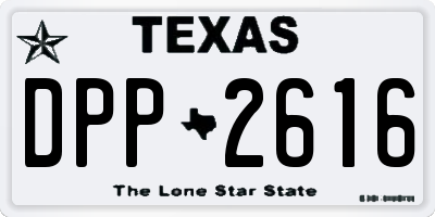 TX license plate DPP2616