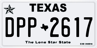 TX license plate DPP2617