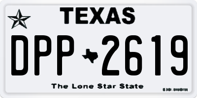 TX license plate DPP2619