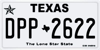 TX license plate DPP2622