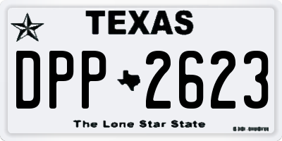 TX license plate DPP2623